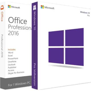 Pachet Windows 10 Pro + Office Pro Plus 2016, RETAIL, Licente digitale electronice